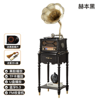 洛斯貝拉復古留聲機實木家居擺件