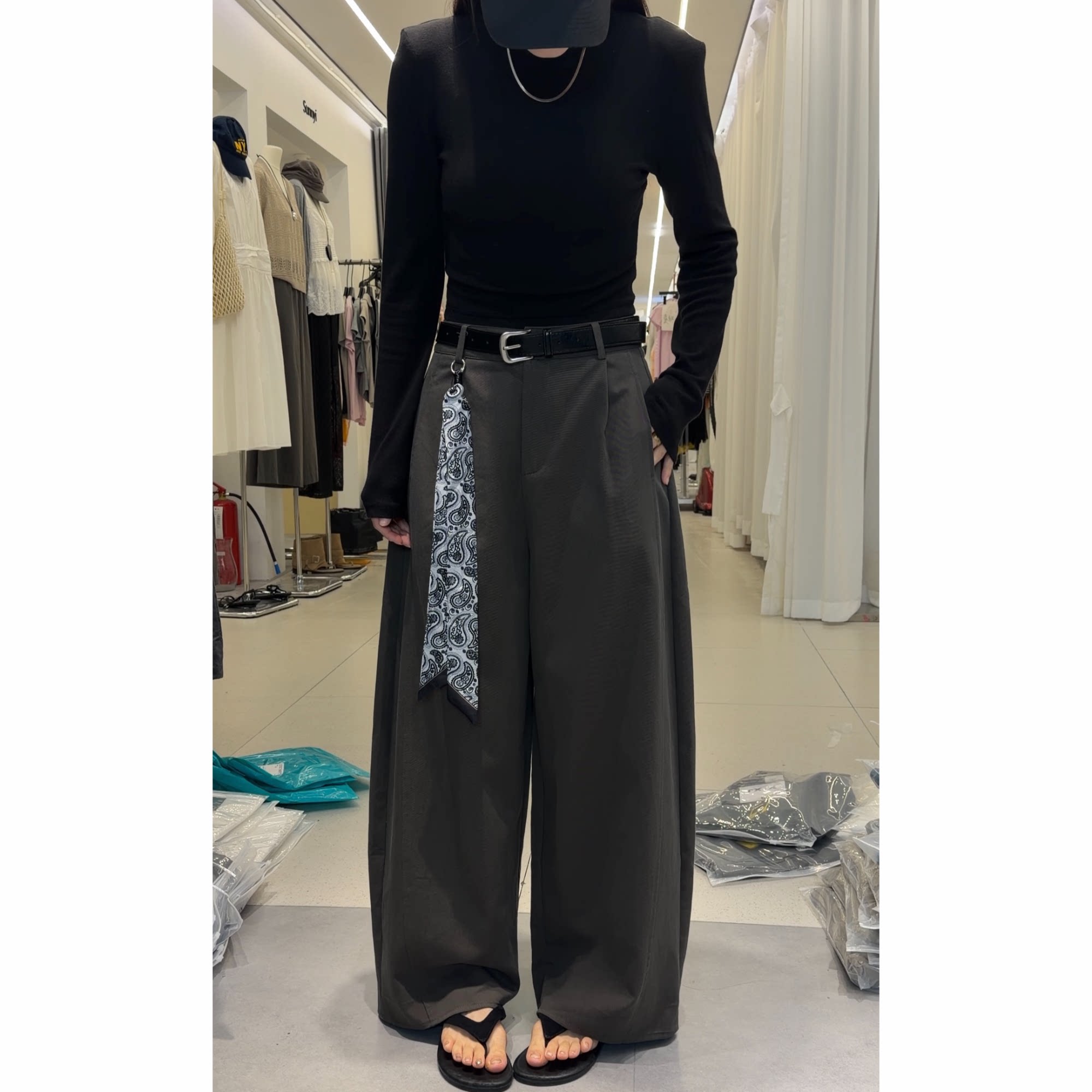 2026新款直筒阔腿裤女夏季高西装裤/正装裤