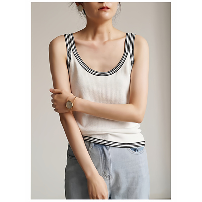 法式冰丝针织背心吊带女上衣内搭