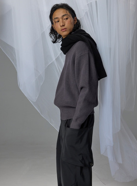 H1c 极简*立领针织拉链高领毛衣外套 修身短款/软糯亲肤/重磅加厚