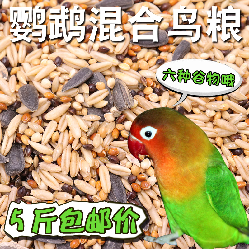 zoog虎皮牡丹粮食燕麦米玄凤小太阳鹦鹉鸟粮混合饲料带壳小米5斤