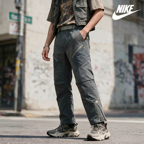 Nike ISPA系列款SS24品牌logo侧袋拉链休闲裤FJ7372-068