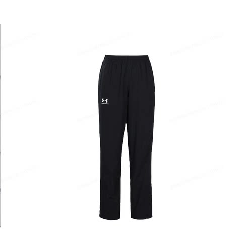 Under Armour 松紧中腰卫裤直筒裤梭织运动裤男款黑色1352031-001
