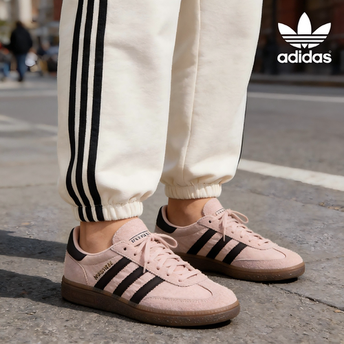 adidas 舒适百搭 德训鞋 女款 粉色IH1499