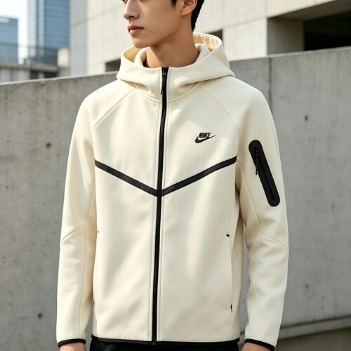 Nike WINDRUNNER Tech 系列 长袖夹克 男款 杏色HV0950-234