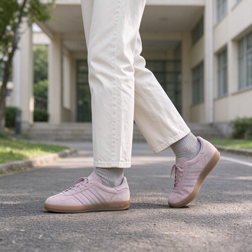 adidas GAZELLE INDOOR德训鞋女款粉色IH9221