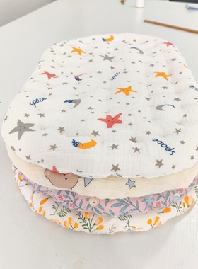 椭圆角医院产房月子中心婴儿车专用手工棉花小褥子婴儿床垫被棉垫