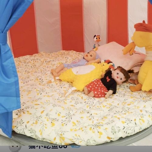 儿童纯棉花帐篷床垫褥子垫子圆床圆形被褥垫爬行铺地垫子可拆洗
