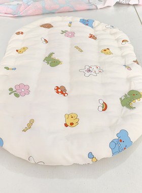 定做纯棉花椭圆尿垫褥子婴儿摇篮垫子推车床垫猫狗圆形小号萌宠垫