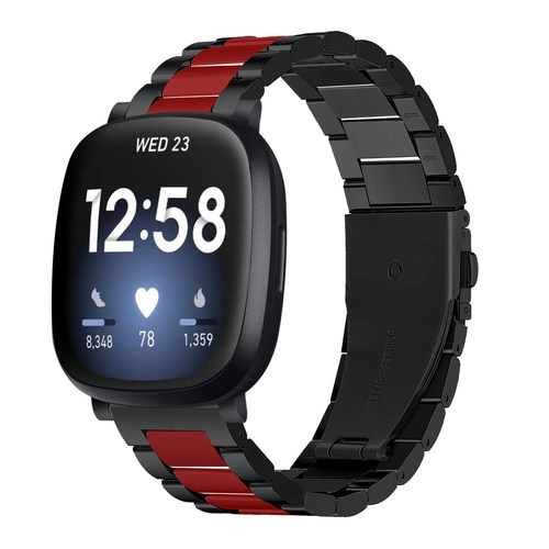 versa3/4/sense1/2金属三珠表带