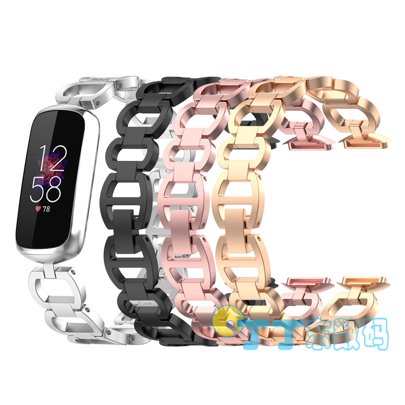适用fitbitluxe金属手链表带