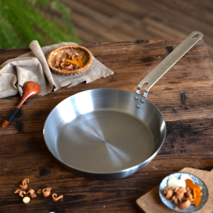 3mm碳钢煎锅平底锅牛排煎锅无涂层精铁锅家用煎牛排主厨无秘密款