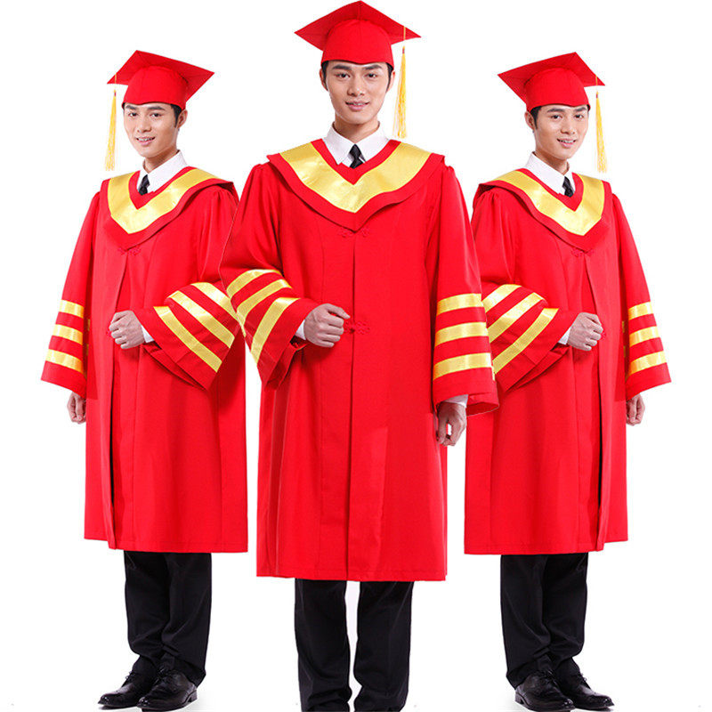 校长服大学生男女毕业季拍照服装高中演出服文理科硕士博士学位服