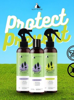 美国进口Kin+Kind宠物驱虫喷雾 猫狗通用户外防虫喷雾天然无刺激