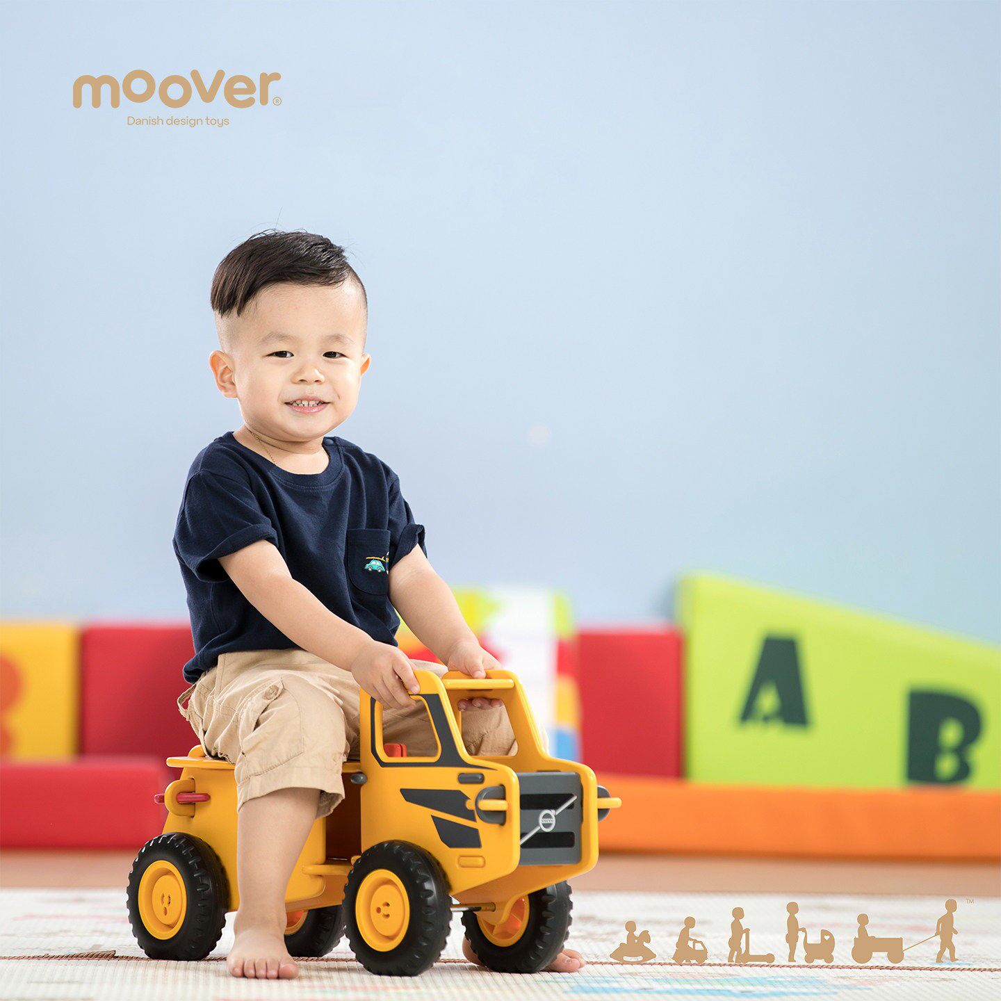 moover儿童滑步卡车滑行车沃尔沃