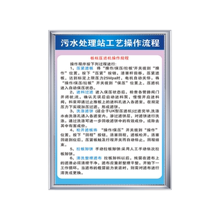 污水处理站管理制度牌工作职责设备维护操作规程牌保养水泵鼓风机污水厂岗位安全责任制上墙挂牌KT板定制