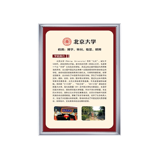 世界中国十大名校海报北京清华复旦大学校训简介介绍宣画传名牌大学励志学校装饰挂图校园墙贴标识牌哈佛牛津