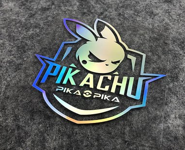 卡通魔力宝贝皮卡丘愤怒爆炸版汽车电动车电脑箱包贴防水反光拉花