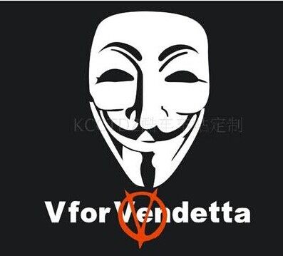 v字仇杀队 大胡子 电影 复仇 车身反光车贴 汽车贴纸