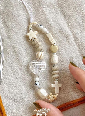 ins挂件挂绳挂饰手机串珠手机链挂链diy相机链条可爱ccd小红书潮