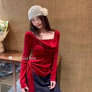 温柔气质绑带收腰多色针织小衫 GS.GOOD 新款 2025秋季 G7052 START