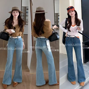 女百搭喇叭裤 弹力高腰显瘦微喇裤 子A775 2026春季 柔柔家实拍牛仔裤