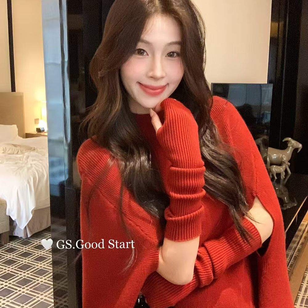 小女人斗篷半高领毛衣