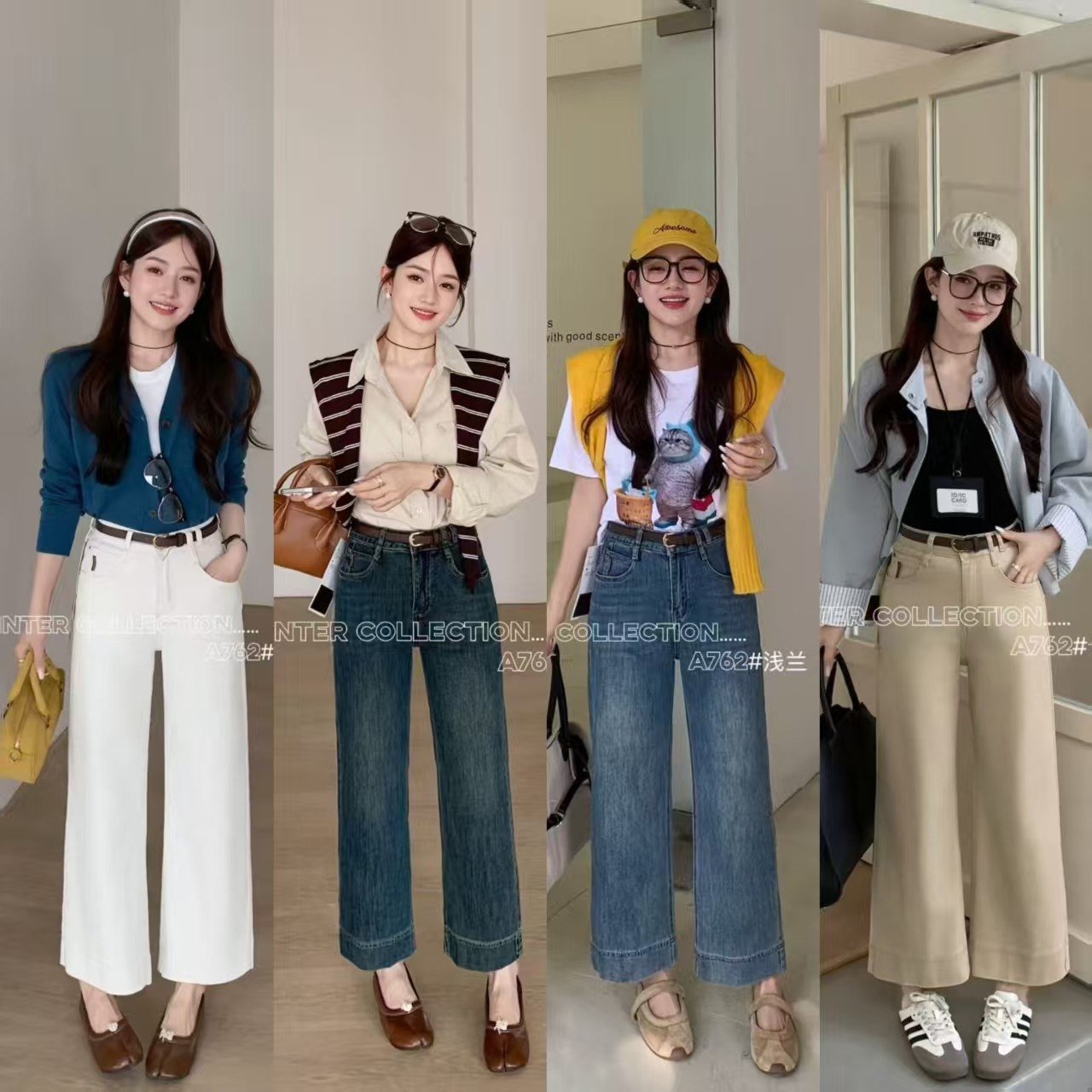 柔柔家实拍小个子弹力牛仔裤2026春季百搭高腰显瘦直筒牛仔裤A762,女装/女士精品,牛仔裤,淘宝优惠券,粉丝福利购,淘宝优惠卷