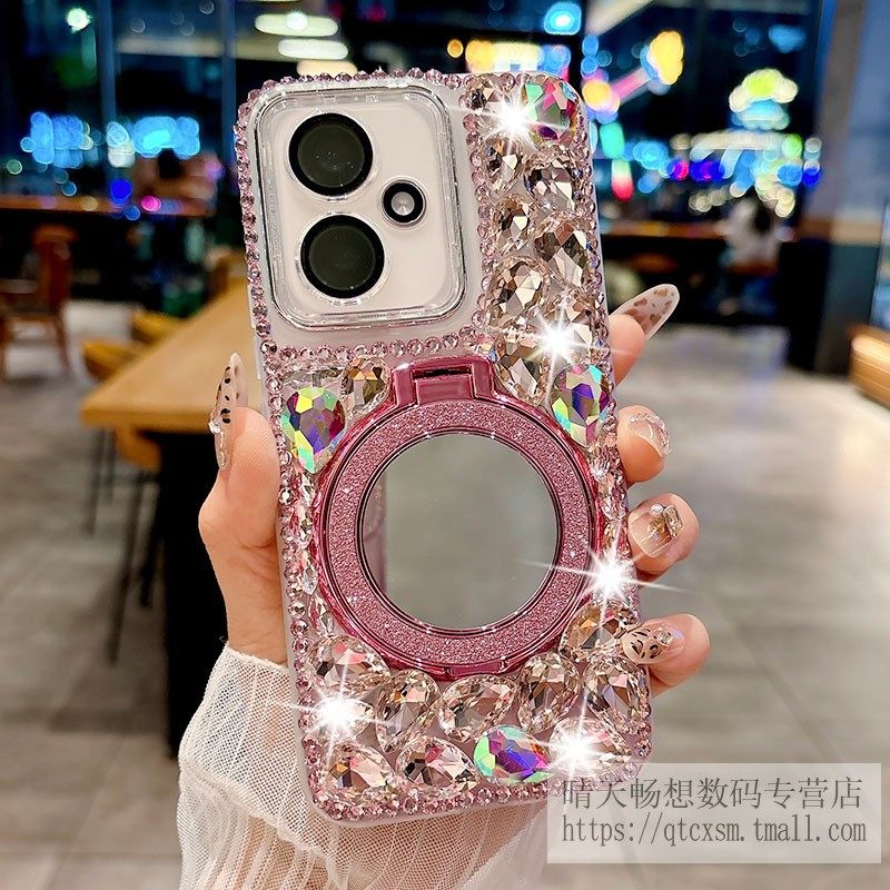 荣耀400手机壳新款防摔补妆镜