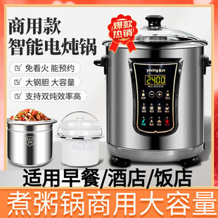 永兴电炖锅不锈钢隔水炖锅煮粥煲汤全自动预约16L大容量商用双胆