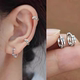 S925银耳扣女高级感耳骨环耳钉养耳洞小众设计感素圈耳圈耳环耳饰