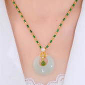 网红爆款 水滴之心吊坠项链女时尚 百搭高级感细糯大公主扣锁骨链潮