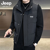 SPIRT吉普羽绒马甲男款 秋冬季 新款 JEEP 潮流无袖 坎肩宽松立领外套