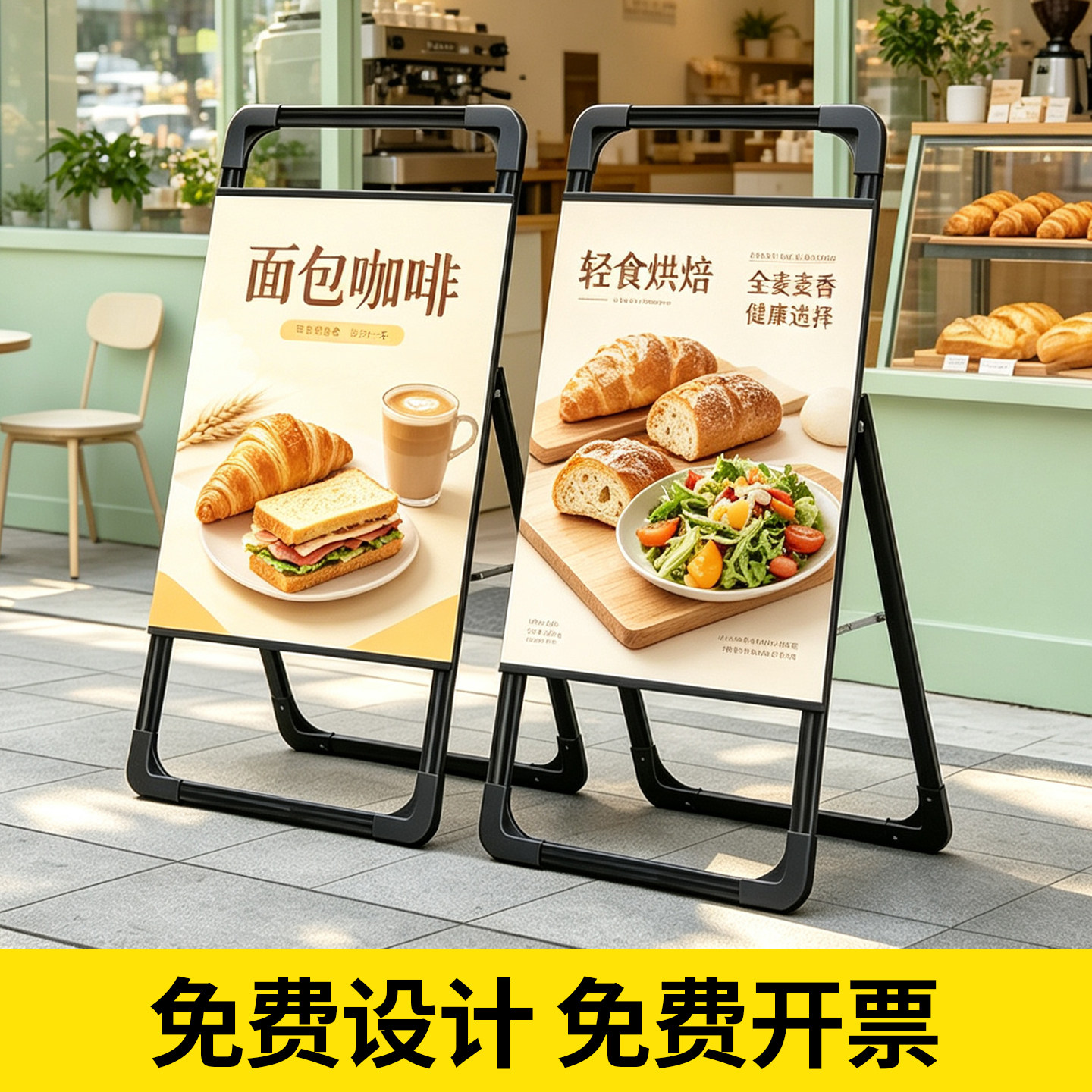 门店广告牌展示牌招聘海报展示架