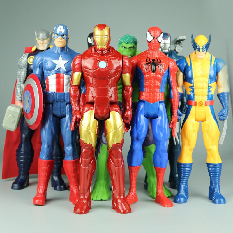 复仇者联盟3钢铁蜘蛛侠美国队长绿巨人全套玩具可动人偶模型玩具