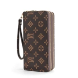 Длинный бумажник, модный вместительный и большой кошелек с молнией, сумка через плечо, городской стиль