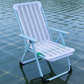 便携式 防滑家用阳台 折叠躺椅塑料沙滩椅五档调节懒人午休椅免安装