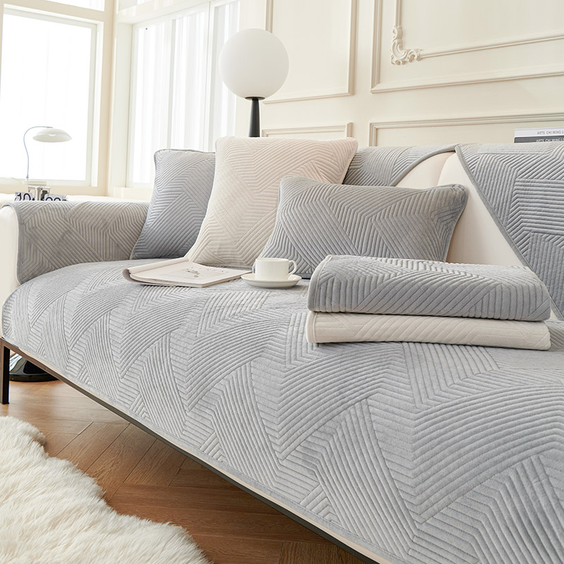 寒号鸟毛绒防滑简约沙发四季通用