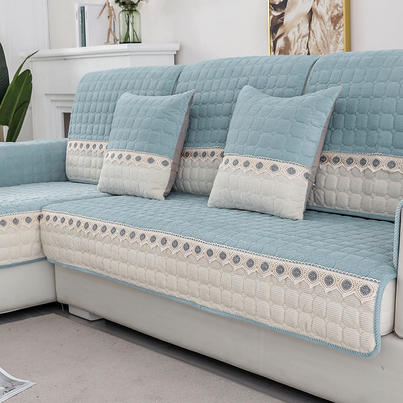 寒号鸟 沙发垫毛绒防滑坐垫子北欧简约现代冬季皮沙发套盖布巾罩