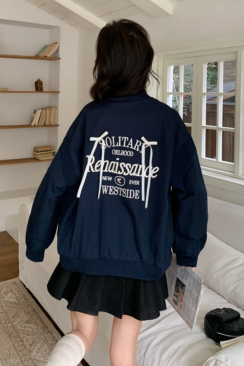 大货已出！春装新款后背刺绣棒球服夹克外套2D112-5528P145K208,女装短外套,2D112