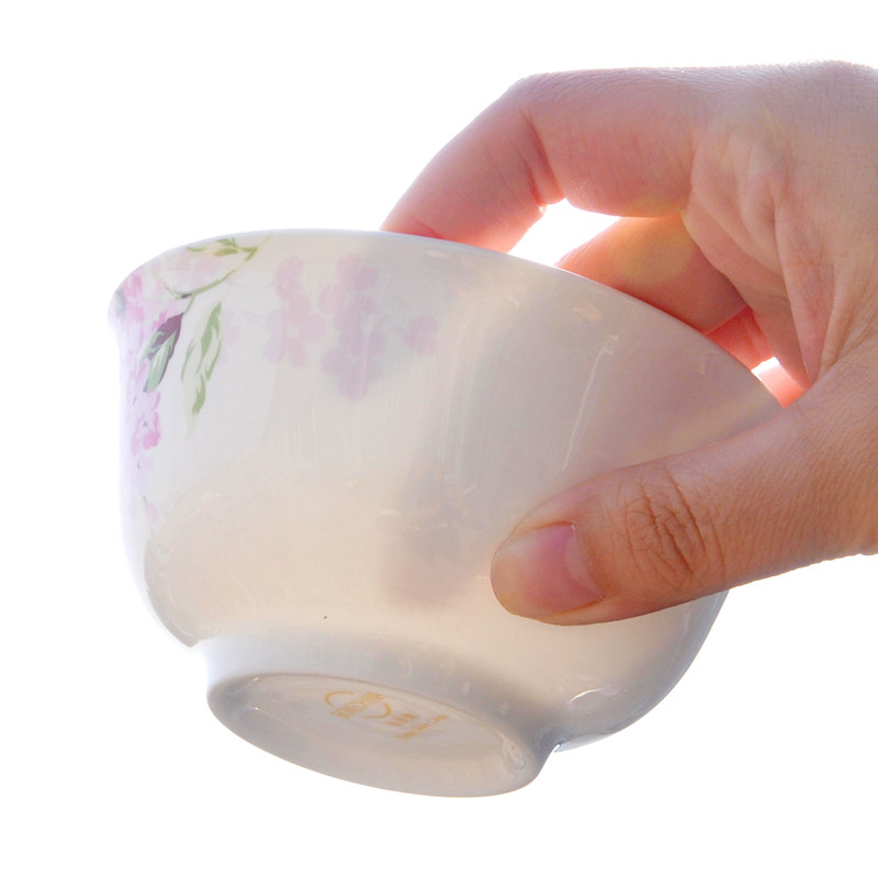 骨瓷碗吃饭碗6-10个中式简约家用陶瓷碗米饭碗喝汤碗创意餐具小碗