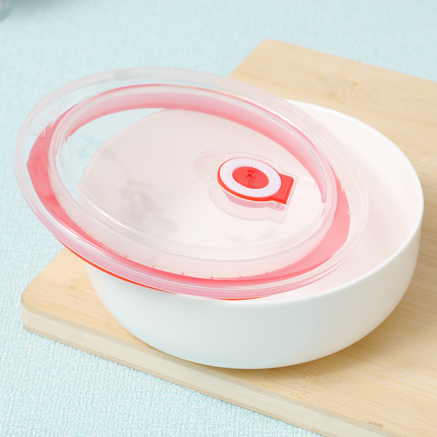 纯白骨瓷深盘子蛋羹盘带盖盘碗