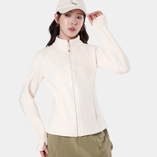 安婷露2025立领外套女冬款加厚奥粒绒面料高级感摇粒绒高领卫衣女