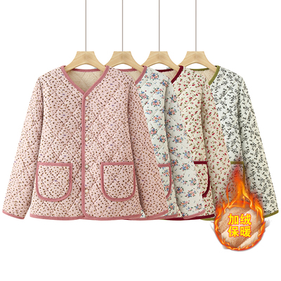 2025秋冬装新款碎花时尚小棉袄
