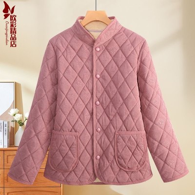 灯芯绒棉服中老年秋冬季加厚棉袄