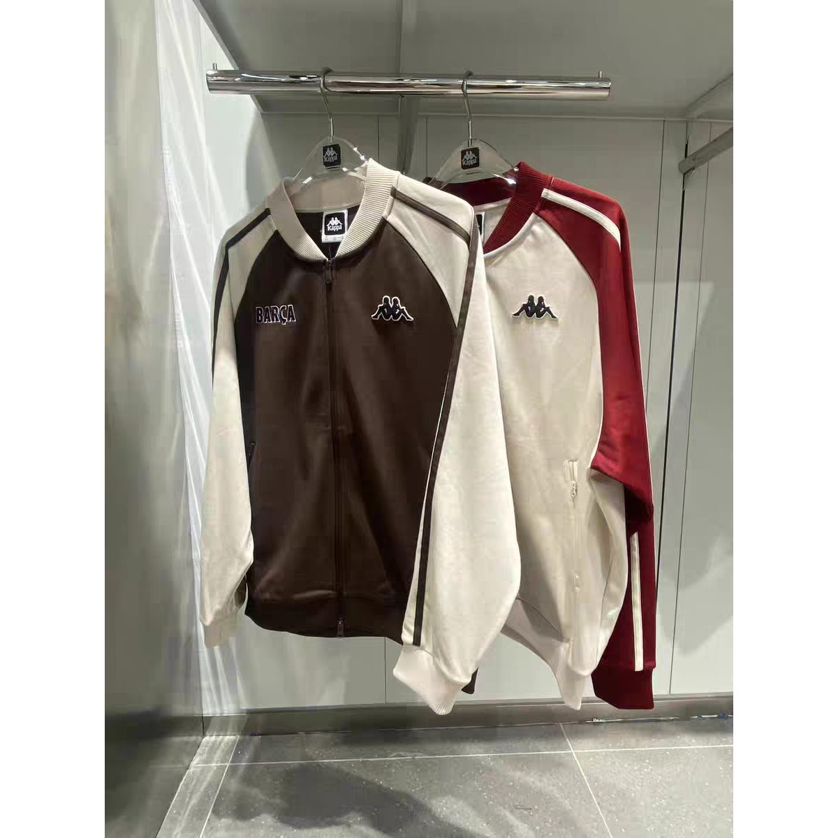 卡帕背靠背Kappa男子2025夏款运动休闲卫衣棒球服外套K0F32WK01