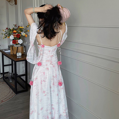 不规则立体手工花朵飘带超仙少女