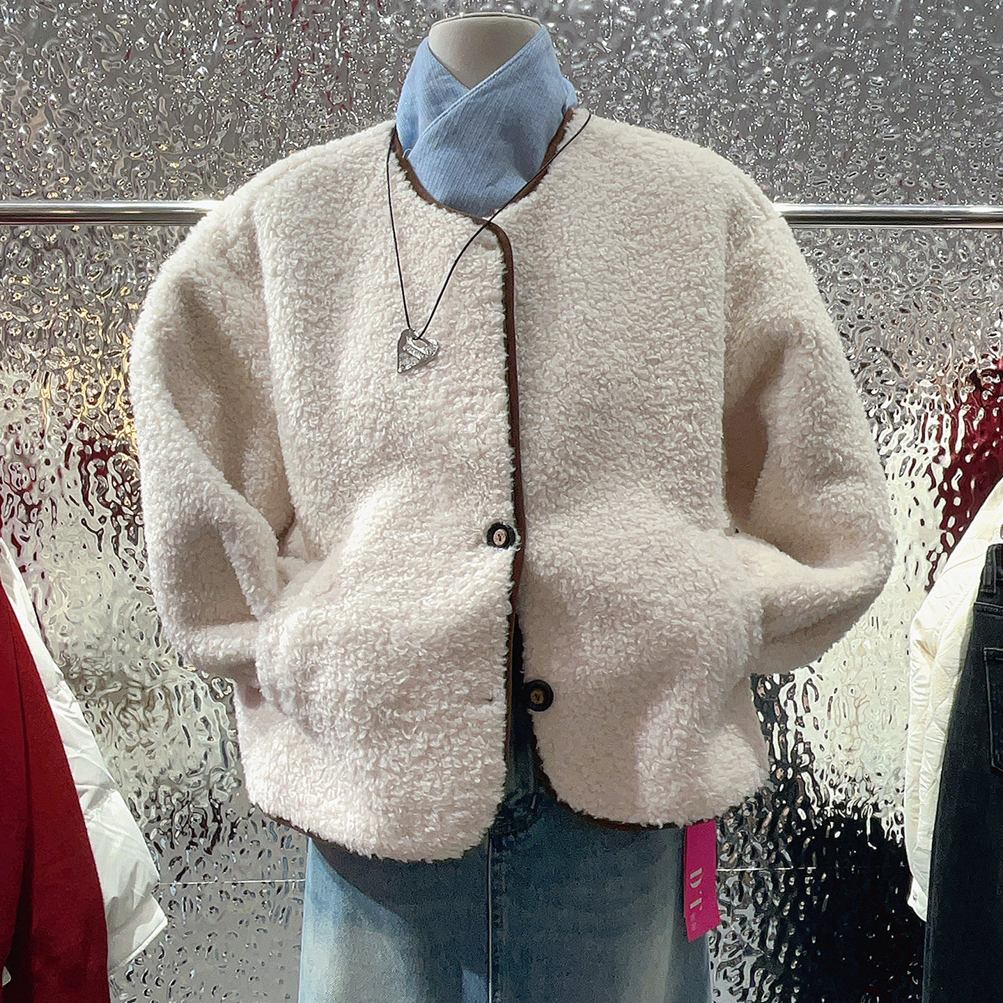 慵懒风洋气短款皮毛外套女春秋冬季短款宽松加厚皮毛一体休闲上衣,女装/女士精品,短外套,淘宝优惠券,粉丝福利购,淘宝优惠卷