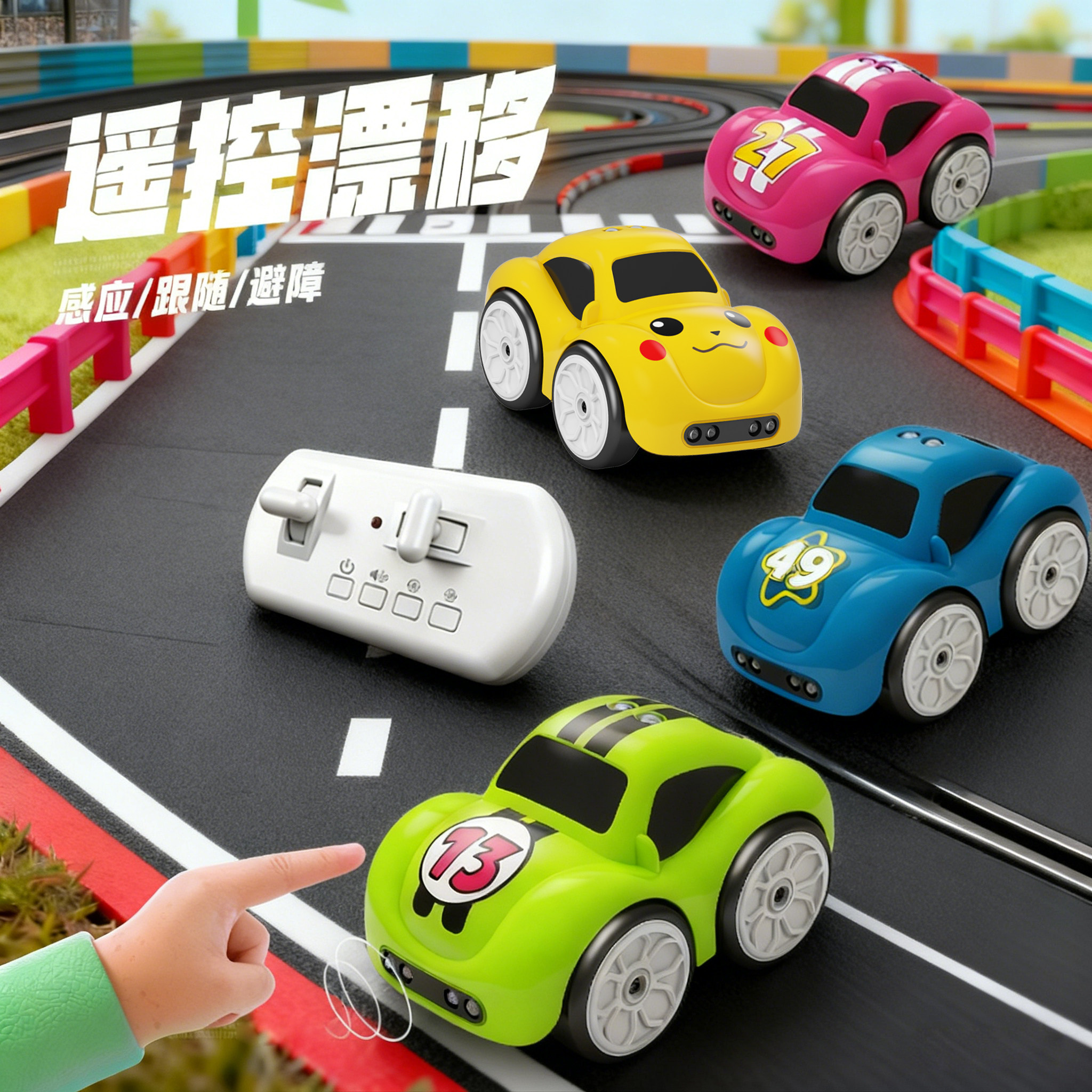 智能遥控感应儿童跑车手柄益智小车充电赛车男女小孩汽车玩具礼物
