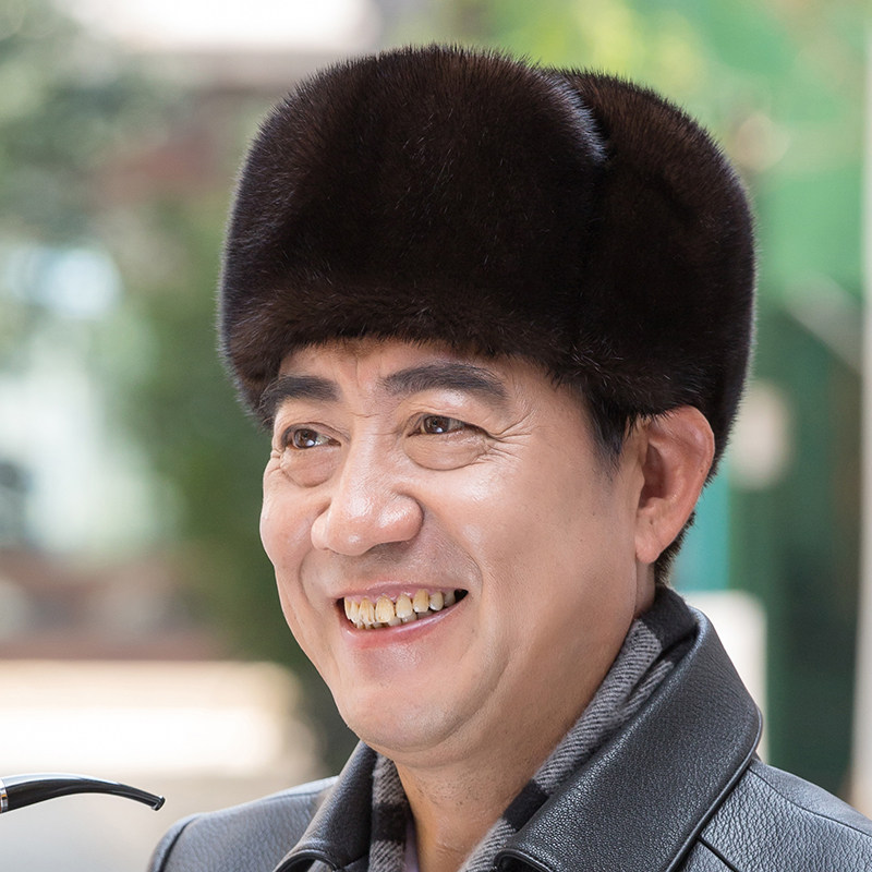水貂保暖貂毛户外休闲貂皮帽子